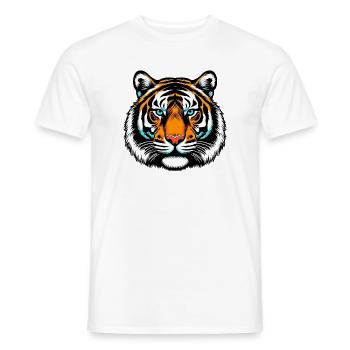 Tiger - Men's T-Shirt - white - Front - AI Model Male 178 dark (178cm)