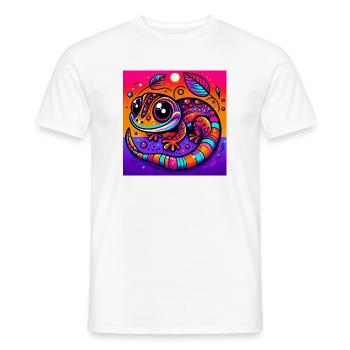 Gecko - T-shirt homme - blanc - Devant - AI Model Male 178 dark (178cm)
