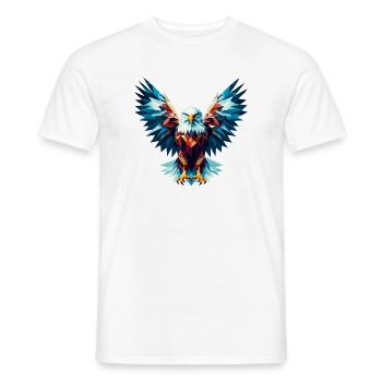 Polygonal Eagle - Men's T-Shirt - white - Front - AI Model Male 178 dark (178cm)
