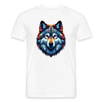 Wolf - Men's T-Shirt - white - Front - AI Model Male 178 dark (178cm)