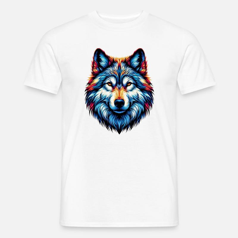 Wilk - T-shirt męski - biały