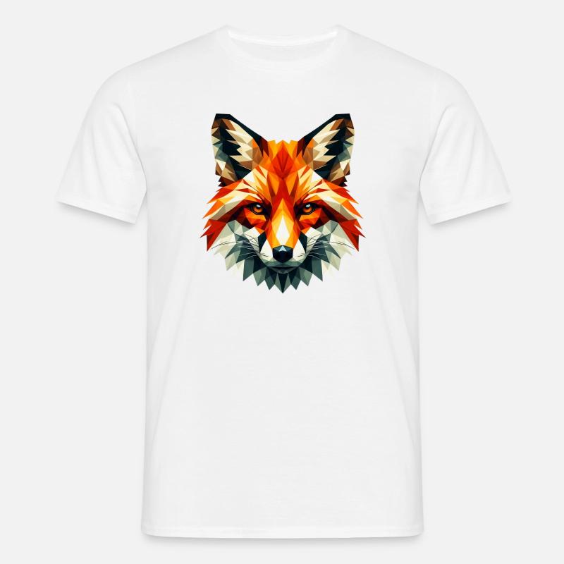 Polygonal Fox - Men's T-Shirt - white