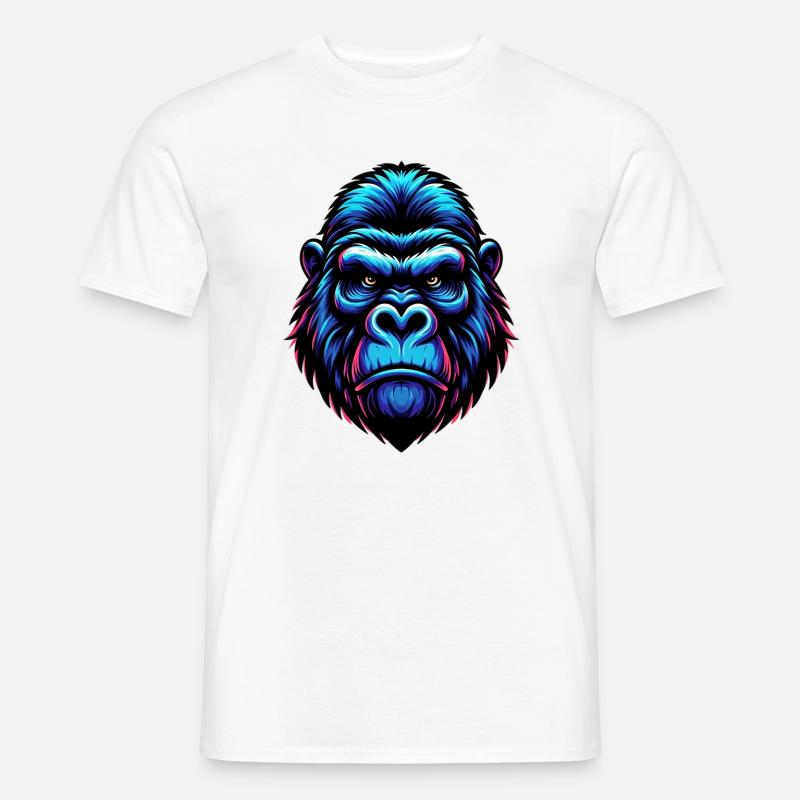 Gorilla - Männer T-Shirt - Weiß