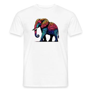 Éléphant - T-shirt homme - blanc - Devant - AI Model Male 178 dark (178cm)