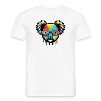 Koala with glasses - Men's T-Shirt - white - Front - AI Model Male 178 dark (178cm)