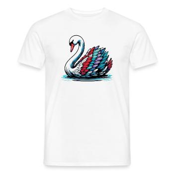 Cygne - T-shirt homme - blanc - Devant - AI Model Male 178 dark (178cm)