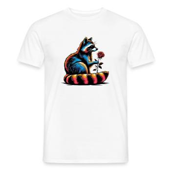 Raccoon - Men's T-Shirt - white - Front - AI Model Male 178 dark (178cm)
