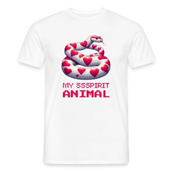 Le serpent, mon animal spirituel - T-shirt homme - blanc - Devant - AI Model Male 178 dark (178cm)