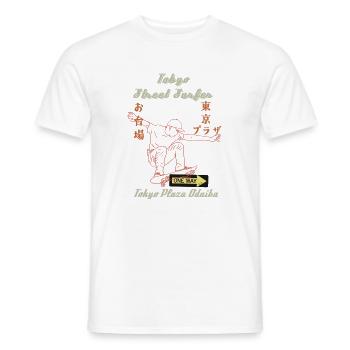 Tokyo Surfer Dude - Men's T-Shirt - white - Front - AI Model Male 178 dark (178cm)