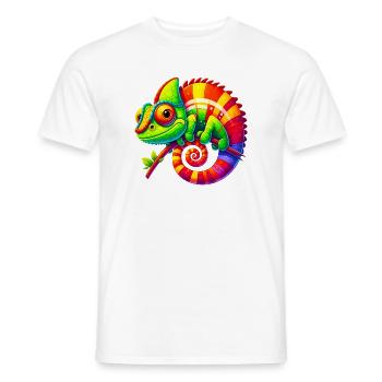 Chameleon - Men's T-Shirt - white - Front - AI Model Male 178 dark (178cm)