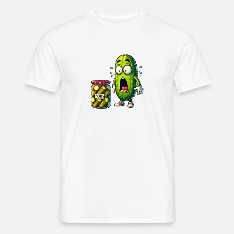 Lustiges Gurken Design - Männer T-Shirt - Weiß