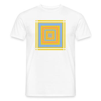 Geometric color play patterns - Men's T-Shirt - white - Front - AI Model Male 178 dark (178cm)