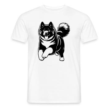 American Akita - Männer T-Shirt - Weiß - Vorne - AI Model Male 178 dark (178cm)