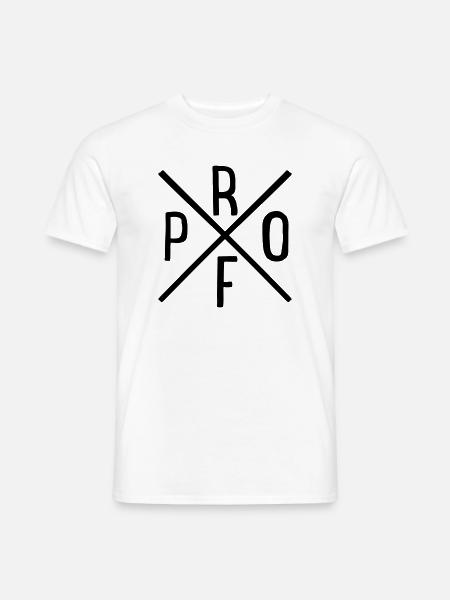 Prof - Männer T-Shirt - Weiß