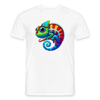 Chameleon - Men's T-Shirt - white - Front - AI Model Male 178 dark (178cm)