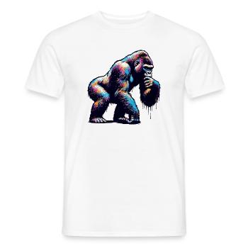 Gorilla - Men's T-Shirt - white - Front - AI Model Male 178 dark (178cm)