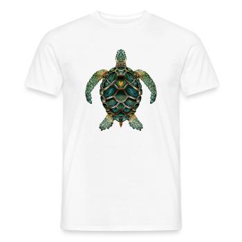 Schildkröte Reptil Liebhaber Süße Schildkröten - Männer T-Shirt - Weiß - Vorne - AI Model Male 178 dark (178cm)