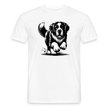 Saint-bernard - T-shirt homme - blanc - Devant - AI Model Male 178 dark (178cm)