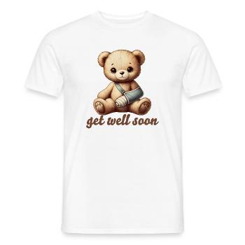 herzerwärmendes Kuscheltier - Teddy bringt Trost - Männer T-Shirt - Weiß - Vorne - AI Model Male 178 dark (178cm)