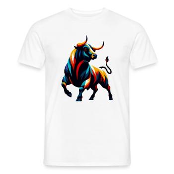 Taureau - T-shirt homme - blanc - Devant - AI Model Male 178 dark (178cm)