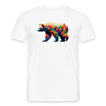 Bear - Men's T-Shirt - white - Front - AI Model Male 178 dark (178cm)