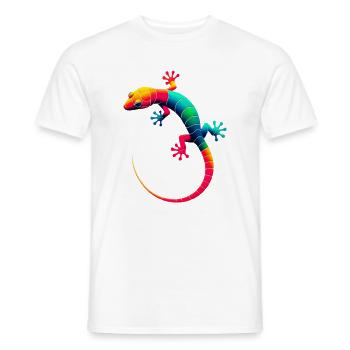 Gecko - T-shirt homme - blanc - Devant - AI Model Male 178 dark (178cm)
