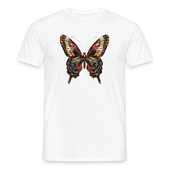 Butterfly Wings Colorful Butterfly Butterflies - Men's T-Shirt - white - Front - AI Model Male 178 dark (178cm)