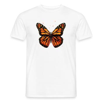 ailes de papillon papillons colorés - T-shirt homme - blanc - Devant - AI Model Male 178 dark (178cm)
