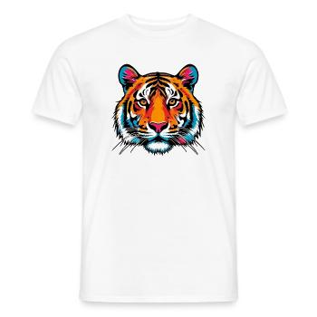 Tiger - Men's T-Shirt - white - Front - AI Model Male 178 dark (178cm)