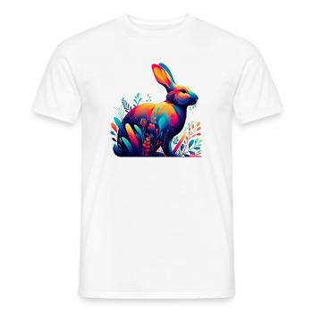 Rabbit - Men's T-Shirt - white - Front - AI Model Male 178 dark (178cm)