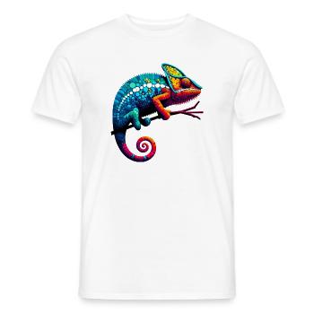 Chameleon - Men's T-Shirt - white - Front - AI Model Male 178 dark (178cm)