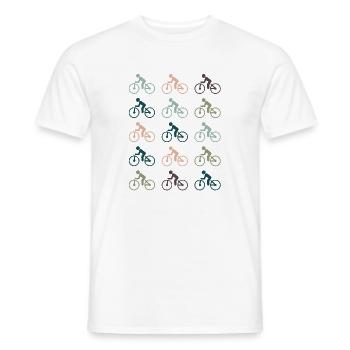 Bicycle - Men's T-Shirt - white - Front - AI Model Male 178 dark (178cm)