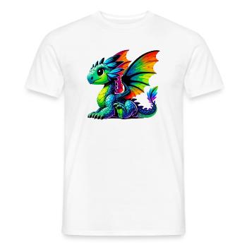 Dragon - Men's T-Shirt - white - Front - AI Model Male 178 dark (178cm)