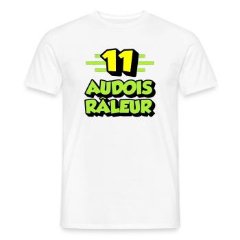 Complaining Audois - Men's T-Shirt - white - Front - AI Model Male 178 dark (178cm)