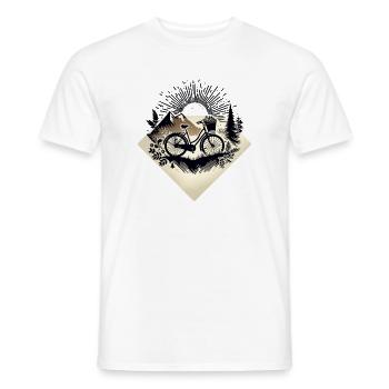 Vélo - T-shirt homme - blanc - Devant - AI Model Male 178 dark (178cm)