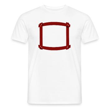 Wooden frame curved - Men's T-Shirt - white - Front - AI Model Male 178 dark (178cm)