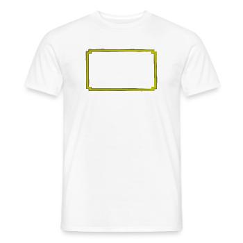 cadre jaune-gris - T-shirt homme - blanc - Devant - AI Model Male 178 dark (178cm)
