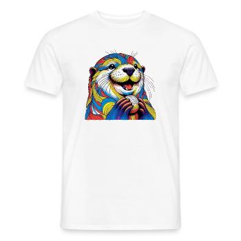 Otter - Männer T-Shirt - Weiß - Vorne - AI Model Male 178 dark (178cm)
