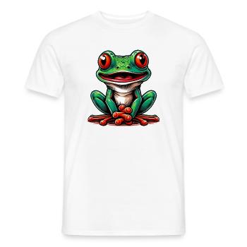 Frog - Men's T-Shirt - white - Front - AI Model Male 178 dark (178cm)