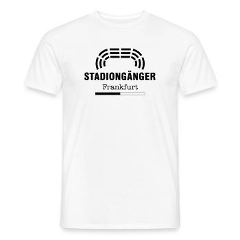 Frankfurt Stadiongänger – Geschenk Fußball Fan - Männer T-Shirt - Weiß - Vorne - AI Model Male 178 dark (178cm)