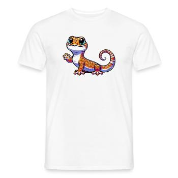 Gecko - Männer T-Shirt - Weiß - Vorne - AI Model Male 178 dark (178cm)
