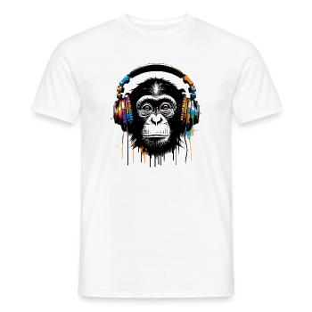 Monkey - Men's T-Shirt - white - Front - AI Model Male 178 dark (178cm)