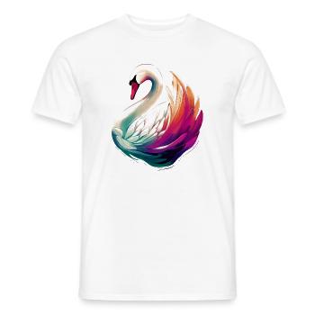 Cygne - T-shirt homme - blanc - Devant - AI Model Male 178 dark (178cm)