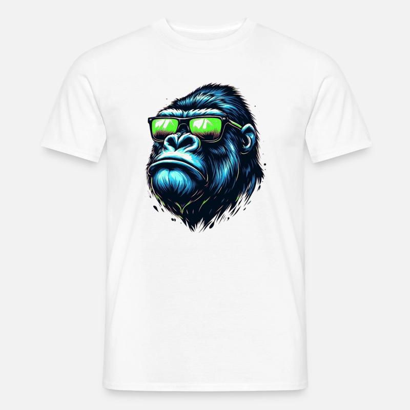 Gorilla - Männer T-Shirt - Weiß