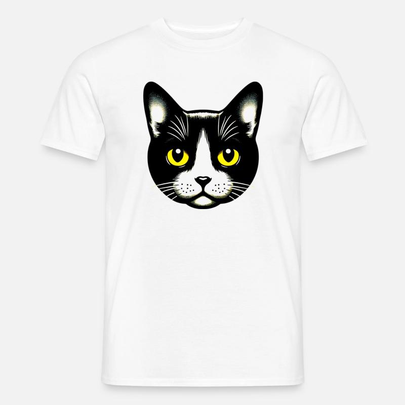 Katze - Männer T-Shirt - Weiß