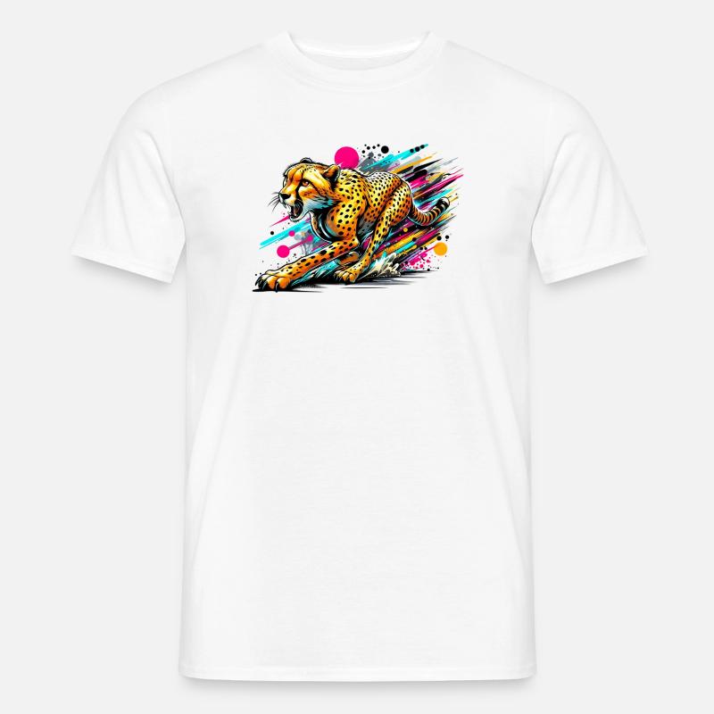 Gepard - Männer T-Shirt - Weiß