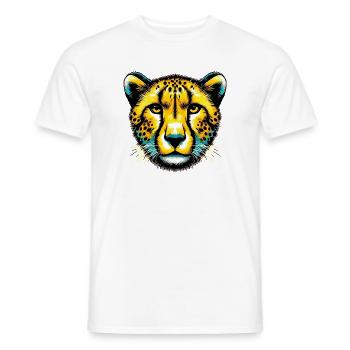 Guépard - T-shirt homme - blanc - Devant - AI Model Male 178 dark (178cm)