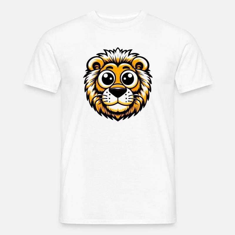 Löwe - Männer T-Shirt - Weiß