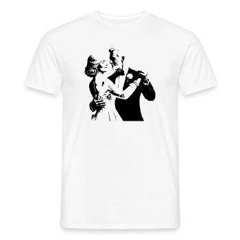 Couple de mariés - T-shirt homme - blanc - Devant - AI Model Male 178 dark (178cm)