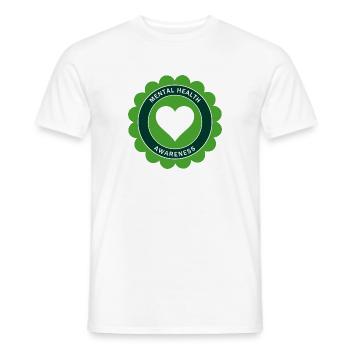 Mental Health Awareness - Men's T-Shirt - white - Front - AI Model Male 178 dark (178cm)